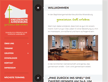 Tablet Screenshot of kreuzkirche-ahrensburg.de